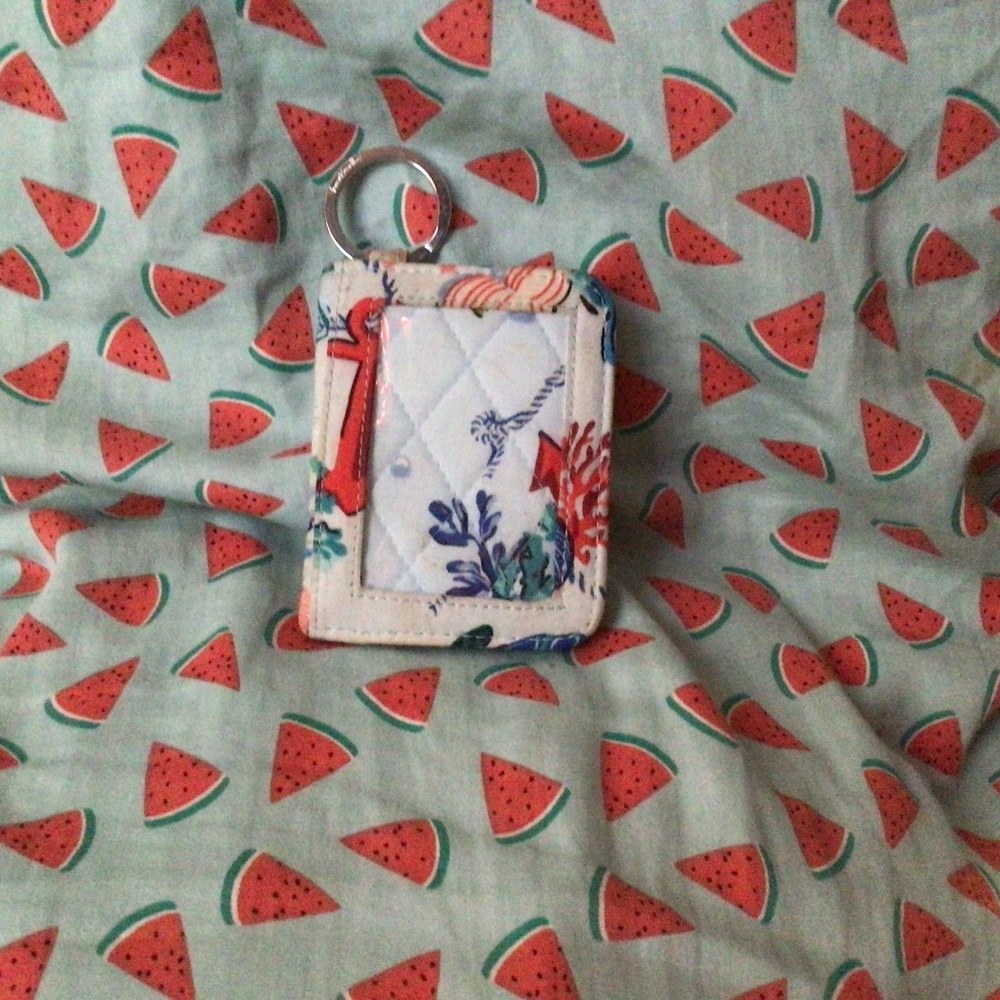 Vera Bradley ocean/coral lanyard pouch